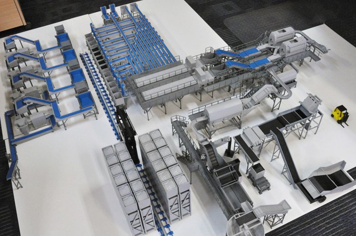 3D打印縮放等比例模型(庫)解決企業生產線復雜問題,3D打印出生產線模型展示圖